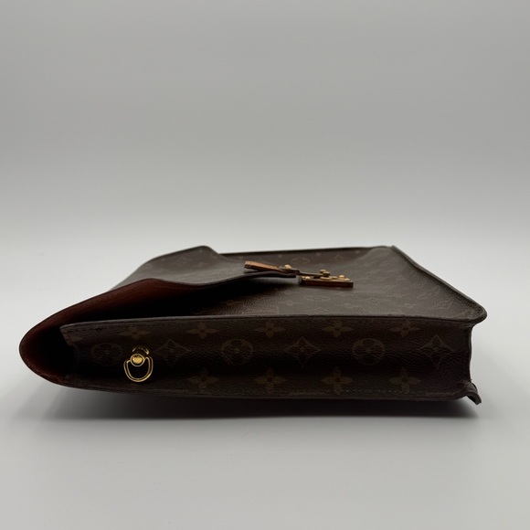 Louis Vuitton Monogram Porte Documents Senateur With Strap – Brown - Picture 10 of 11